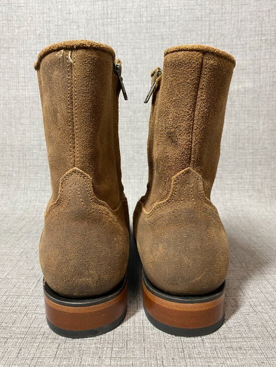 Moonshine Spirit Men\'s Pancho Roughout Zipper Western Boots Brown Size 8D